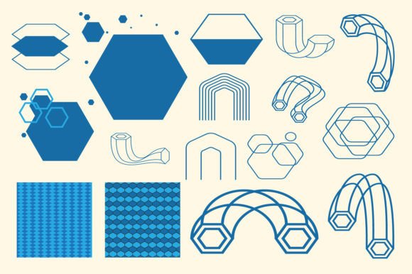 Download Polygon Shape Vector Set - Set Collection