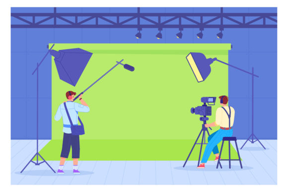 Download Video Recording Studio on Green Screen T - Eco Collection