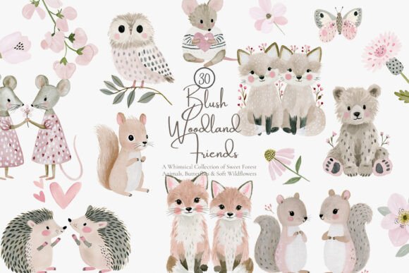 Download Oodland Animal Watercolor Clipart Set - Premium Resources