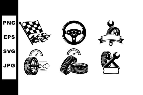Download Racing Car Service Icons Set - Set Collection