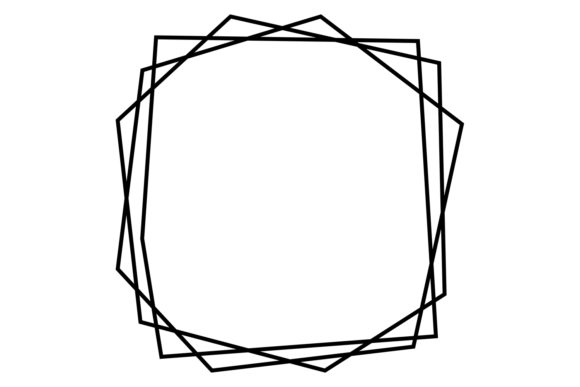 Download Black Line Polygon Frame in Art Deco Sty - Frame Collection