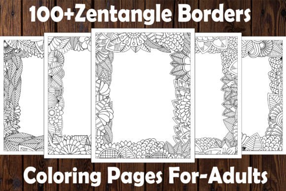 Download 100 Zentangle Borders Coloring Pages - Zen Collection