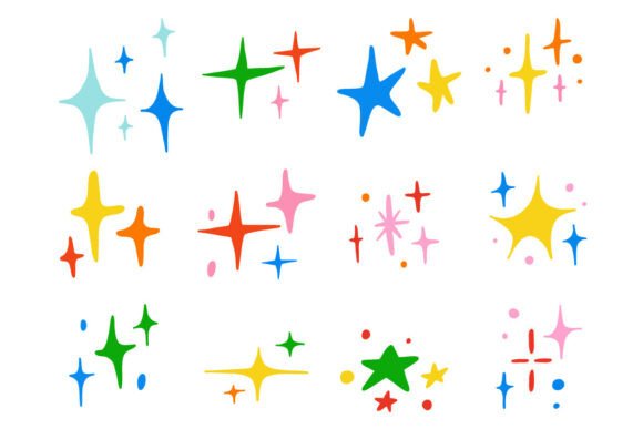 Download Colorful Sparkle Star Burst Element Set - Element Collection
