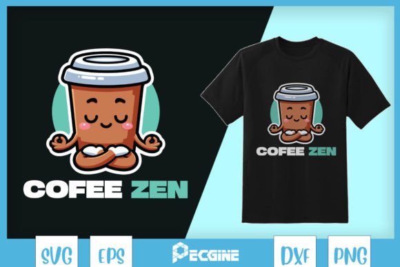 Download Coffee Zen Funny Latte Yoga SVG - Premium Bundle