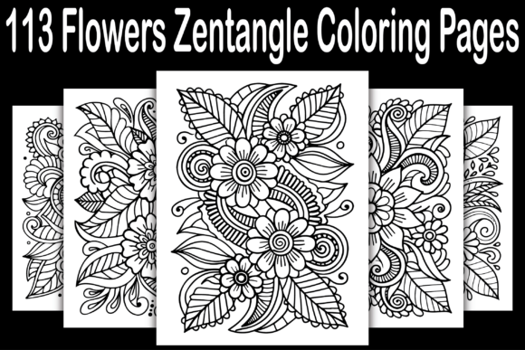 Download 113 Flowers Zentangle Coloring Pages - Zen Collection