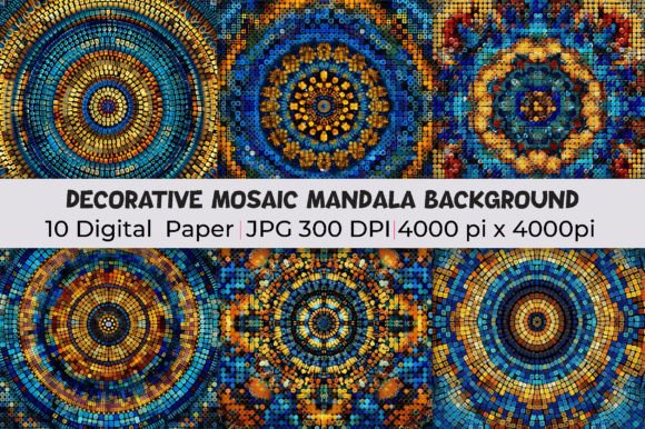 Download Decorative Mosaic Mandala Backgrounds - Eco Collection