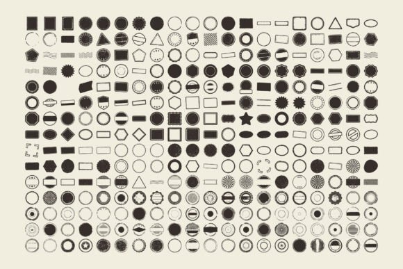 Download 300 Vintage Badge Shapes SVG Set - Set Collection