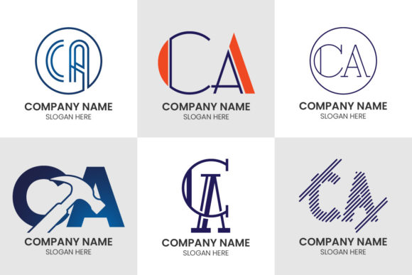 Download Initial Letter CA Logo Set - Set Collection