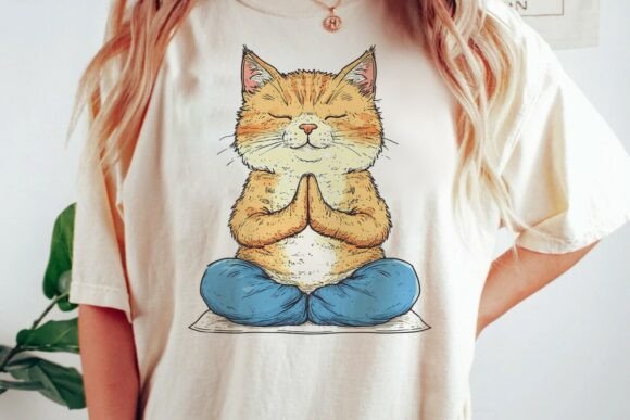 Download Zen Cat Meditating Yoga Pose Png - Premium Resources