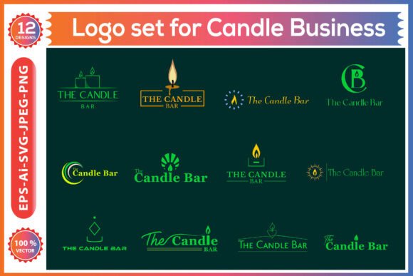 Download Logo Set for Candle Business - Set Collection