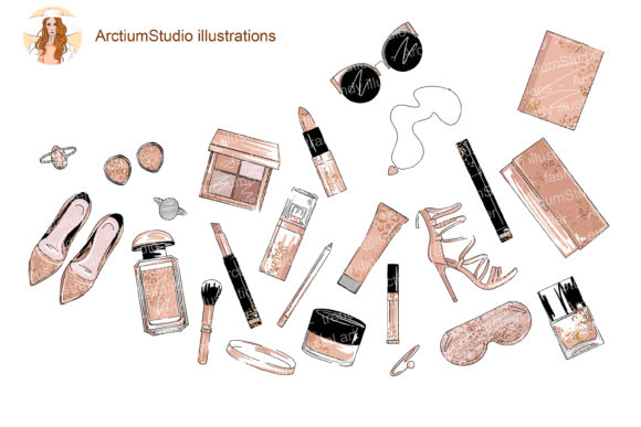 Download Cosmetics Set Clipart, Make Up Art - Set Collection