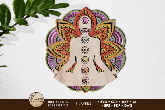 Download Mandala Buddha Wall Decorative Panel - Eco Collection