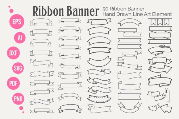 Download Ribbon Banner Label &amp; Decorative Vector - Eco Collection