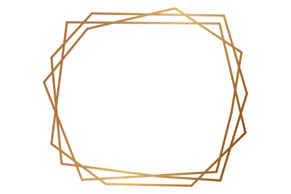 Download Gold Geometric Frame. Art Deco Polygonal - Frame Collection