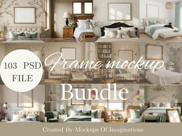 Download Mega Bundle: 100+ Interior Frame Mockups - Frame Collection