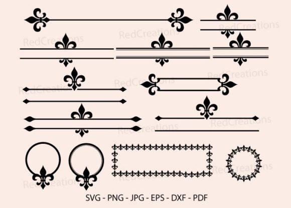 Download Fleur De Lis Svg, Monogram Frame, Border - Frame Collection