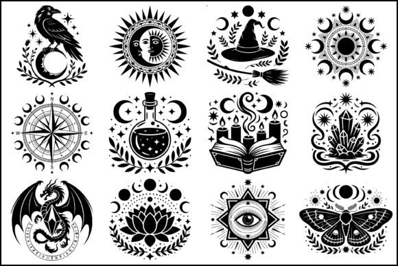 Download Mystical Witchcraft SVG Symbol Bundle - Mystical Collection
